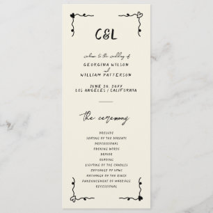 Retro Handwritten Whimsical Flat Program