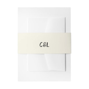 Retro Handwritten Whimsical  Invitation Belly Band