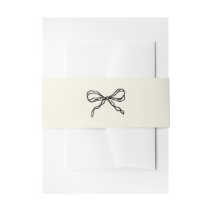 Retro Handwritten Whimsical  Invitation Belly Band