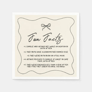 Retro Handwritten Whimsical Wedding Napkin