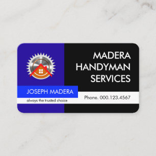 Retro Handyman Layers Home Repair Business Card
