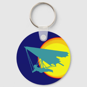 retro hang glider keychain