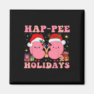 Retro Hap Pee Holidays Christmas Dialysis Nurse Ki Magnet