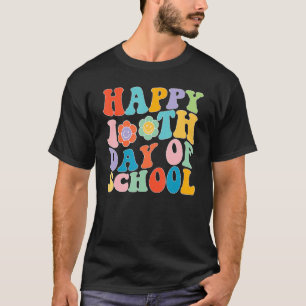 Retro Happy 100th Day Of School Teacher Kids 100 D T-Shirt