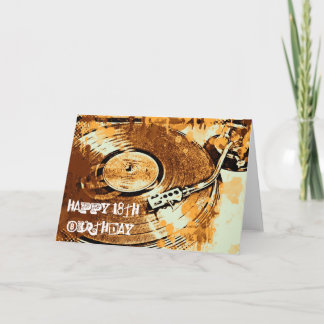 Retro Happy 18th Birthday Greetings Card