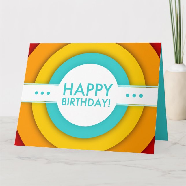 retro happy birthday card (Front)
