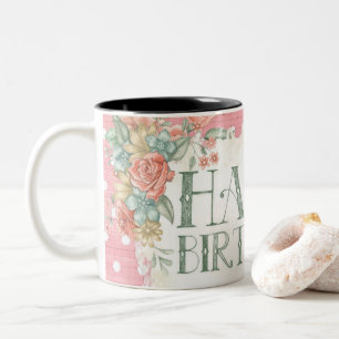 Retro Happy Birthday Coffee Mug