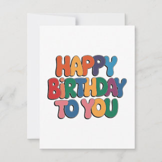 Retro Happy Birthday Invitation