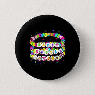Retro Happy Easter Bracelet Bunny Spring Funny Eas 2 Inch Round Button
