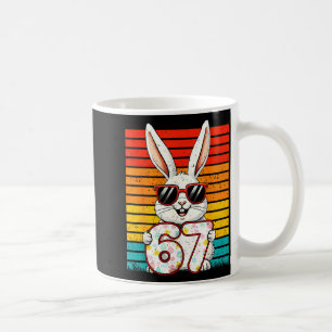 Retro Happy Easter Bunny 67 Six Seven Meme Boy Gir Coffee Mug