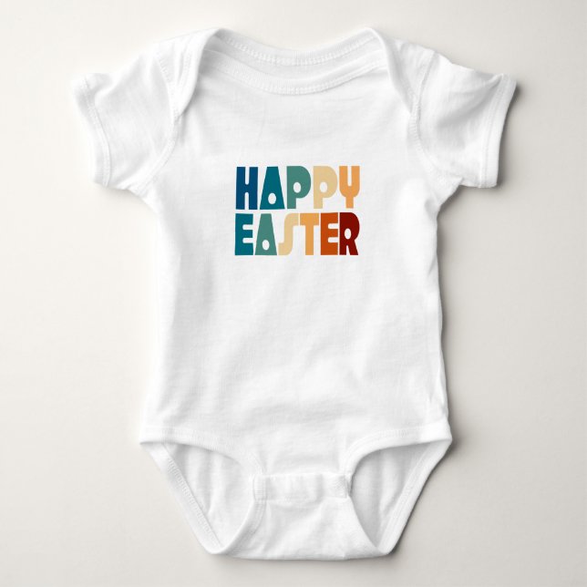 Retro Happy Easter Typography | Bodysuit (Front)