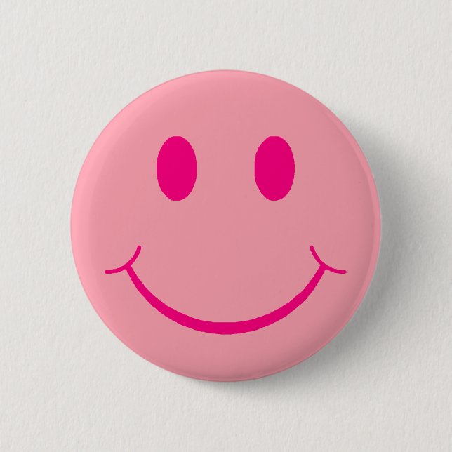 Retro Happy Face 2 Inch Round Button (Front)