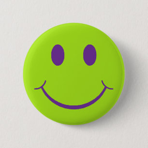 Retro Happy Face 2 Inch Round Button