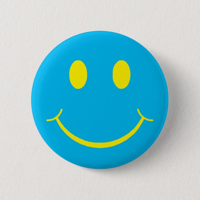 Retro Happy Face 2 Inch Round Button (Front)