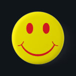 Retro Happy Face 2 Inch Round Button<br><div class="desc">Retro happy face pin button.</div>