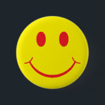 Retro Happy Face 2 Inch Round Button<br><div class="desc">Retro happy face pin button.</div>