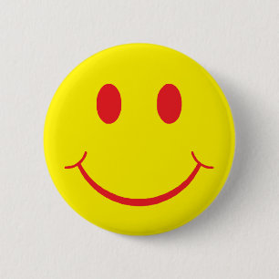 Retro Happy Face 2 Inch Round Button
