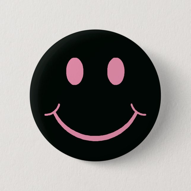 Retro Happy Face 2 Inch Round Button (Front)