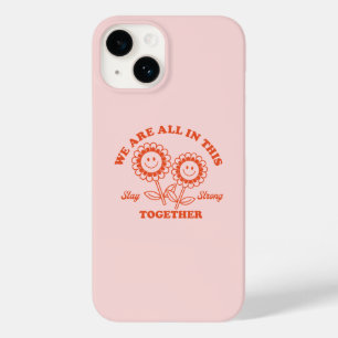 Retro Happy Flower Graphic Case-Mate iPhone 14 Case