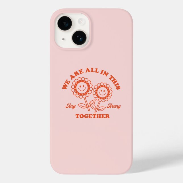 Retro Happy Flower Graphic Case-Mate iPhone Case (Back)