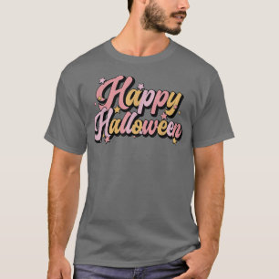 Retro Happy Halloween Spooky Season Funny Hallowee T-Shirt
