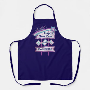 Retro Happy New Year Sign – Celebrate Marquee Apron