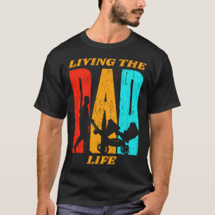 Retro Happy Pushchair Gemini Dad Father s Day T-Shirt