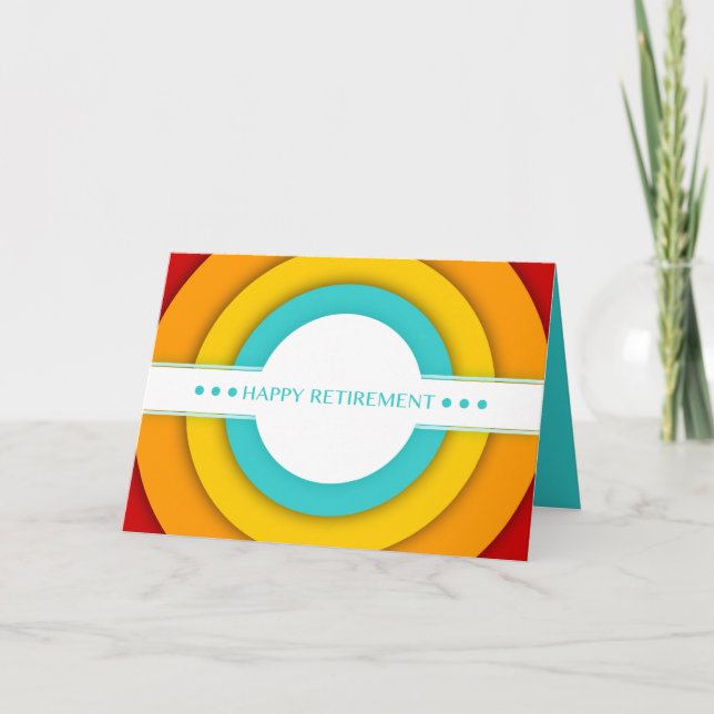 retro happy retirement card (Front)