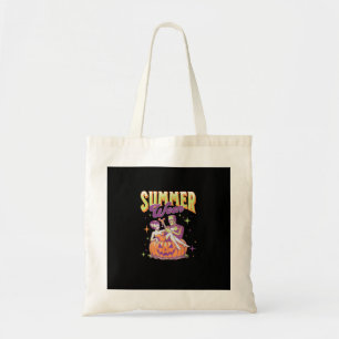 Retro Happy Summerween Funny Frankenstein Monster Tote Bag
