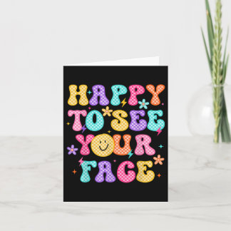 Retro Happy To See Your Back To School Groovy  Card