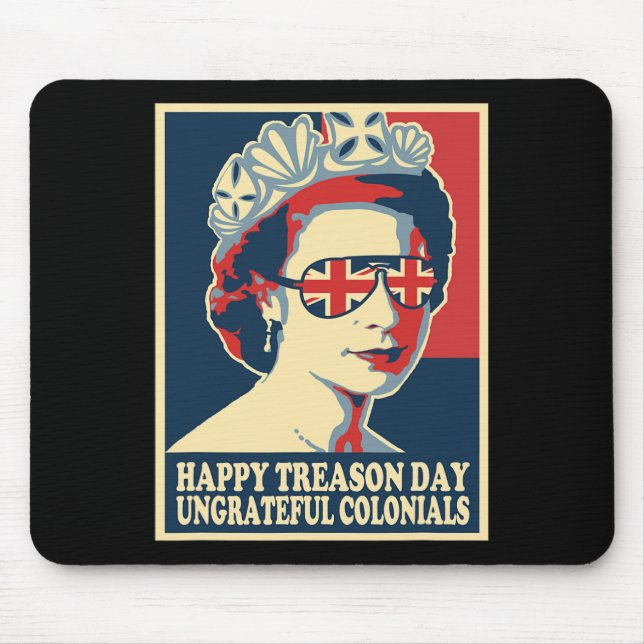Retro Happy Treason Day 4th Of July British Coloni Mouse Pad (Front)