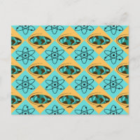 Retro Harlequin Globe Trotter Postcard