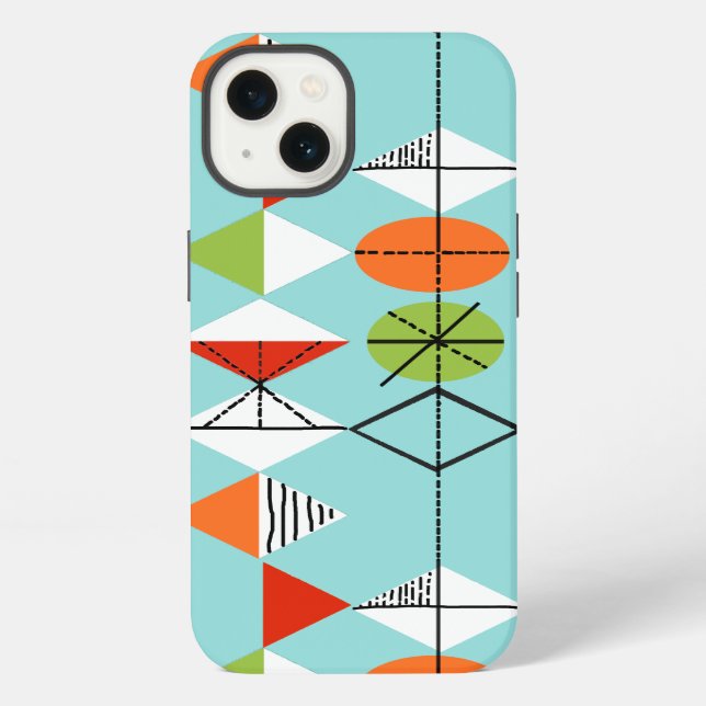 Retro Harlequin Pattern iPad Air Case (Back)