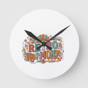 Retro Harmony Round Clock