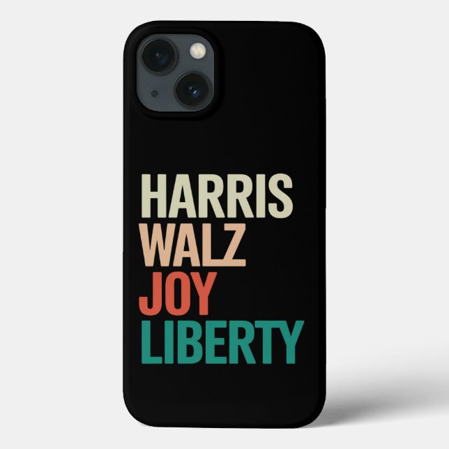 Retro Harris Waltz 2024 Harris Walz Joy Liberty Case-Mate iPhone Case (Back)