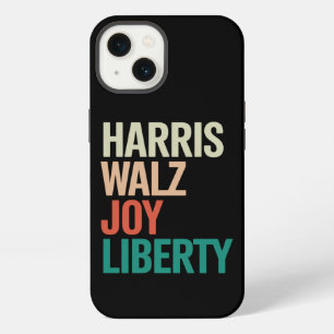 Retro Harris Waltz 2024 Harris Walz Joy Liberty iPhone 13 Case