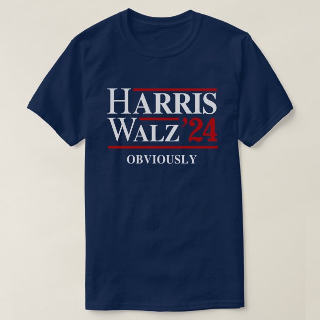 Retro Harris Walz '24 - Obviously T-Shirt (Design Front)