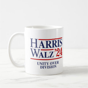 Retro Harris Walz '24 - Unity over Division Coffee Mug