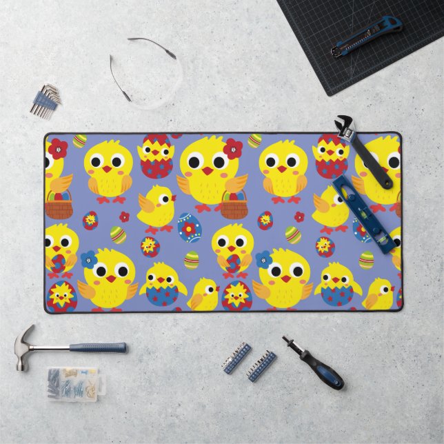 Retro Hatch Easter Eggs Desk Mat (Workstation)