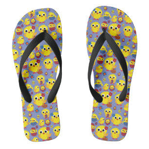 Retro Hatch Easter Eggs Flip Flops