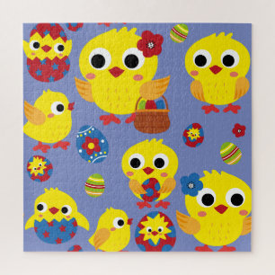 Retro Hatch Easter Eggs Jigsaw Puzzle