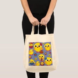 Retro Hatch Easter Eggs Tote Bag