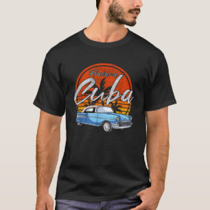 Retro Havana Cuba Vintage Sunset Caribbean Cuban S T-Shirt