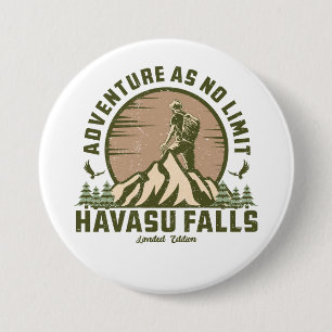 Retro Havasu Falls Hike Sunset 3 Inch Round Button