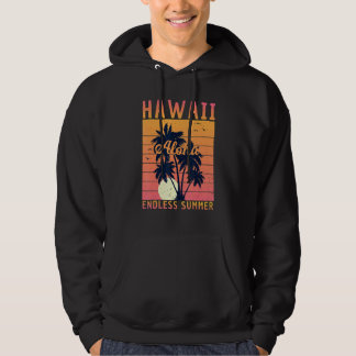 Retro Hawaii Aloha Endless Summer Surfing Summer F Hoodie