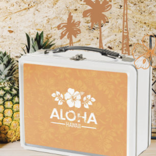 Retro Hawaiian Aloha Greeting Lunchbox