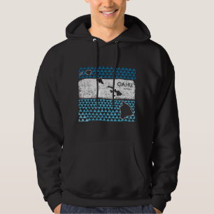 Retro Hawaiian Island Oahu Hawaii Volcano Vacation Hoodie