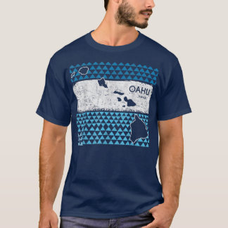 Retro Hawaiian Island Oahu Hawaii Volcano Vacation T-Shirt