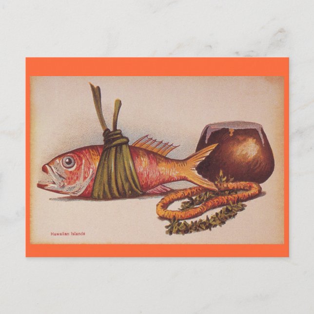 Retro Hawaiian Luau Postcard (Front)