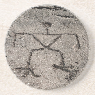 Retro Hawaiian Petroglyph - Vintage Petroglyphs Coaster